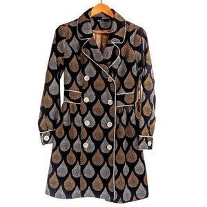 Dear Creatures Teardrop Breezy Day Double Breasted Trench Coat NWT